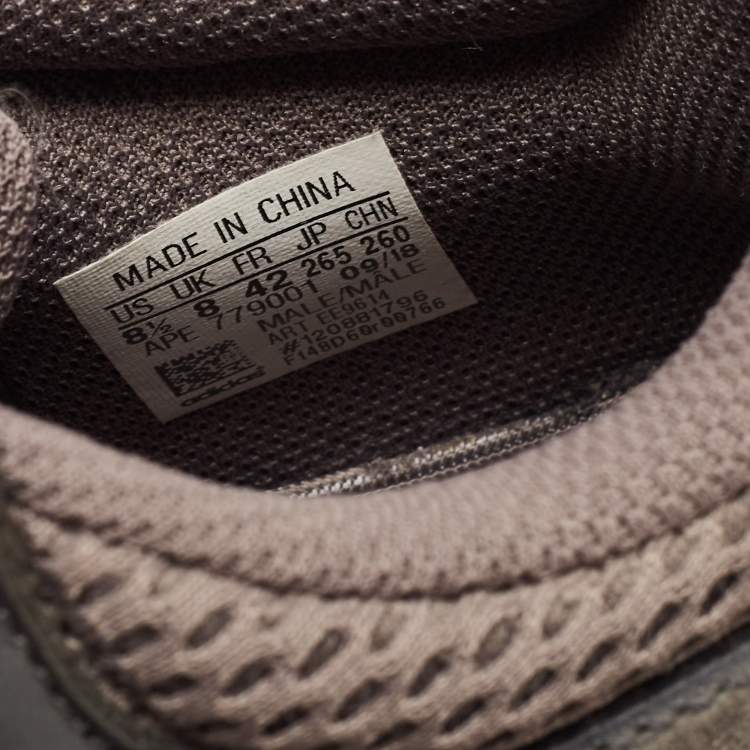 Pre Owned Yeezy x Adidas Tricolor Suede and Mesh Boost 700 Mauve Sneakers Size 42