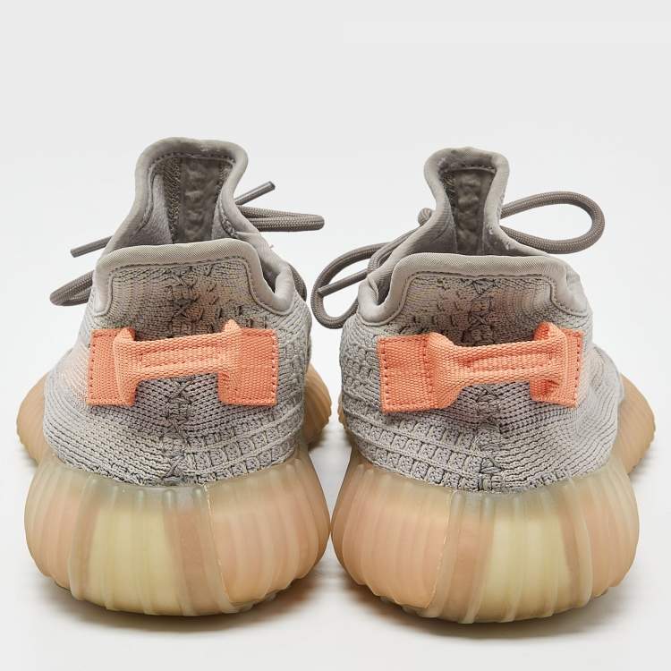 Pre Owned Yeezy x Adidas Grey Knit Fabric Boost 350 V2 'Trfrm' Sneaker Size 40
