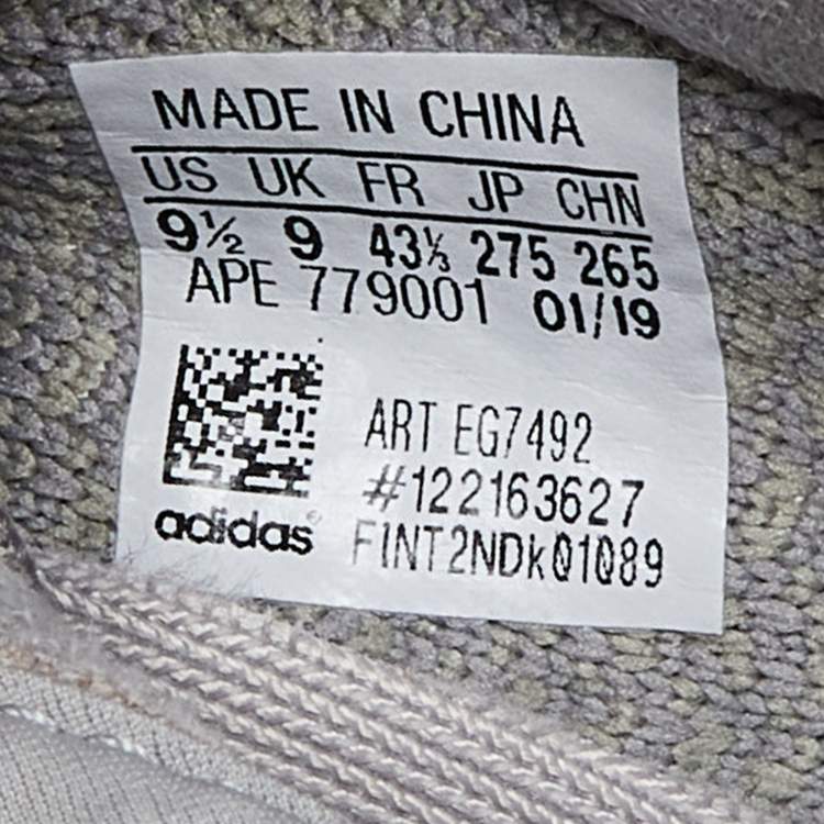 Pre Owned Yeezy x Adidas Grey Knit Fabric Boost 350 V2 'Trfrm' Sneaker Size 43 1/3