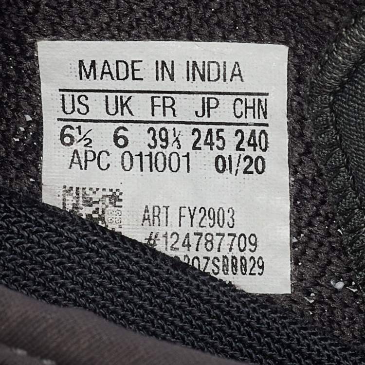 Pre Owned Yeezy x Adidas Black Knit Fabric Boost 350 V2 Cinder Sneakers Size 39 1/3
