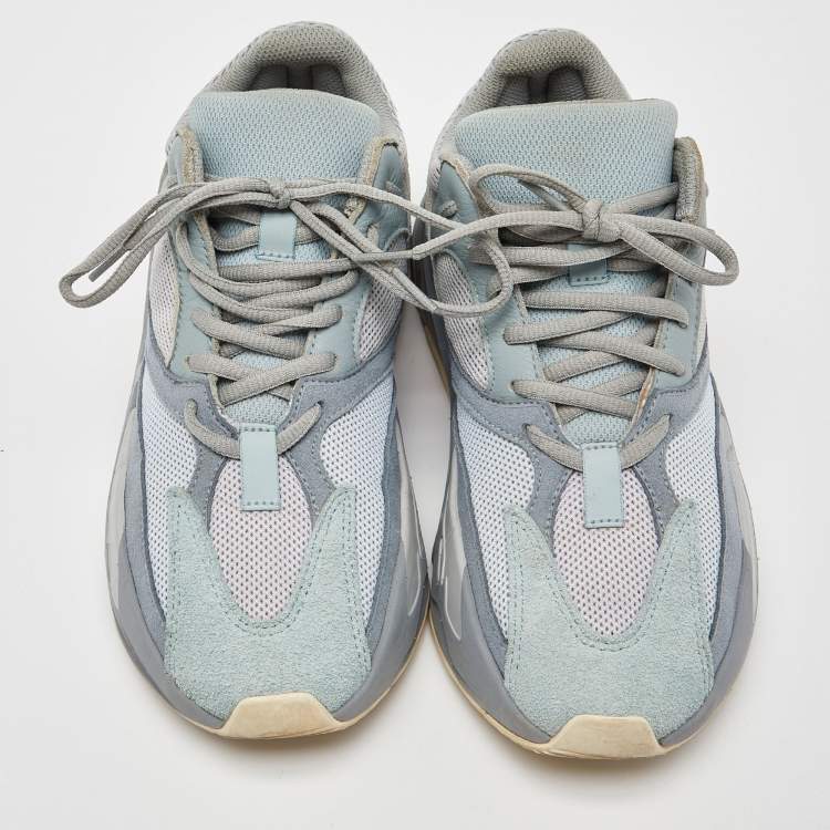 Pre Owned Yeezy x Adidas Two Tone Suede and Mesh Boost 700 Inertia Sneakers Size 40 2/3 