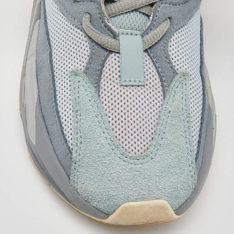 Pre Owned Yeezy x Adidas Two Tone Suede and Mesh Boost 700 Inertia Sneakers Size 40 2/3 