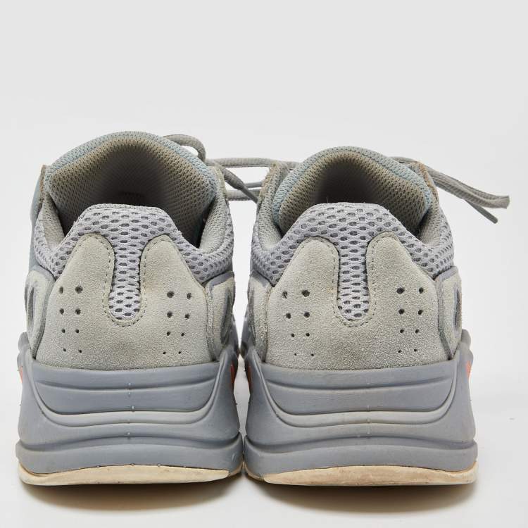 Pre Owned Yeezy x Adidas Two Tone Suede and Mesh Boost 700 Inertia Sneakers Size 40 2/3 