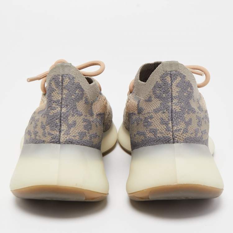 Pre Owned Yeezy x Adidas Two Tone Knit Fabric Boost 380 Mist Sneakers Size 40