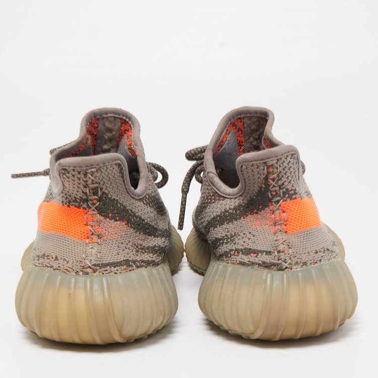 مملوكة مسبقًا Yeezy x Adidas Grey Knit  Fabric Boost 350 V2 Beluga Sneakers Size 39 1/3