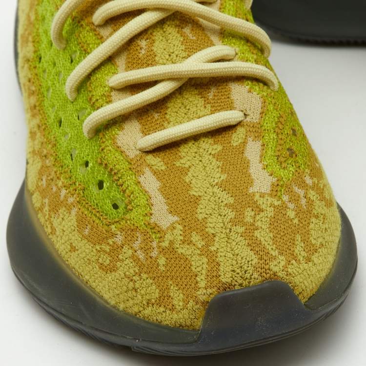 مملوكة مسبقًا Yeezy x Adidas Yellow Knit Fabric Boost 380 Hylte Sneakers Size 43 1/3