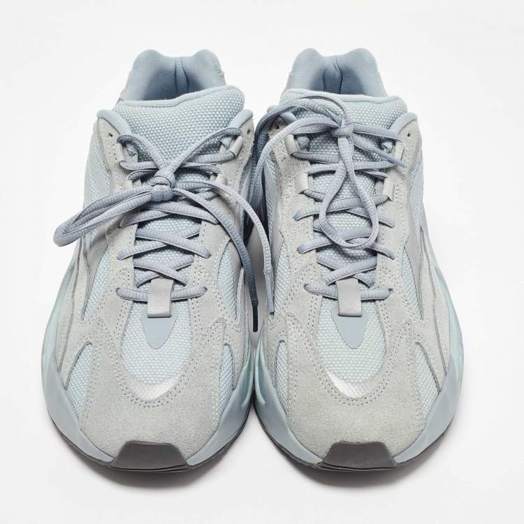 Pre Owned Yeezy x Adidas Blue Fabric and Suede Hospital Blue Boost 700 V2 Sneakers Size 45 1/3