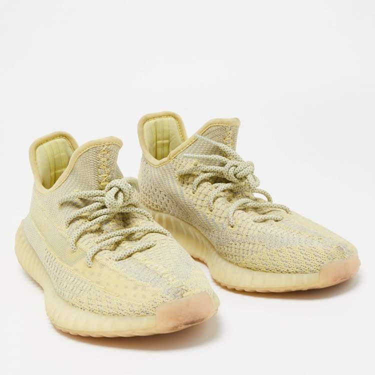 Pre Owned Yeezy x Adidas Two Tone Knit Fabric Boost 350 V2 Antlia Sneakers Size 44