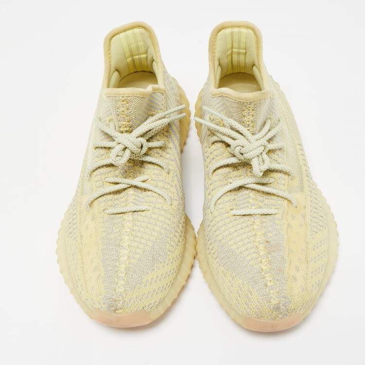 Pre Owned Yeezy x Adidas Two Tone Knit Fabric Boost 350 V2 Antlia Sneakers Size 44