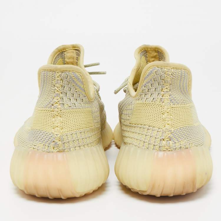 Pre Owned Yeezy x Adidas Two Tone Knit Fabric Boost 350 V2 Antlia Sneakers Size 44