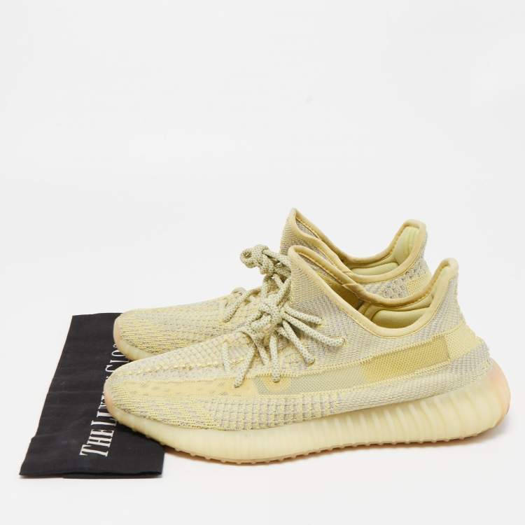 Pre Owned Yeezy x Adidas Two Tone Knit Fabric Boost 350 V2 Antlia Sneakers Size 44