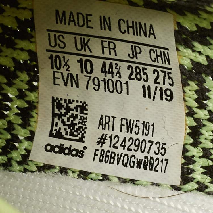 مملوكة مسبقًا Yeezy x Adidas Neon Green Knit Fabric Boost 350 V2 Yeezreel (Non Reflective) Sneakers Size 44 2/3