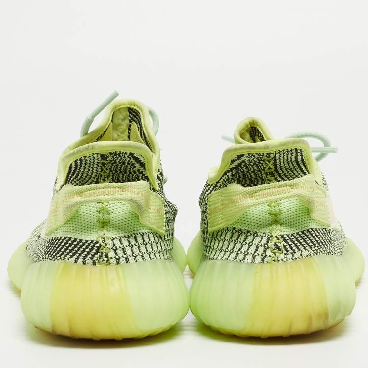 مملوكة مسبقًا Yeezy x Adidas Neon Green Knit Fabric Boost 350 V2 Yeezreel (Non Reflective) Sneakers Size 44 2/3