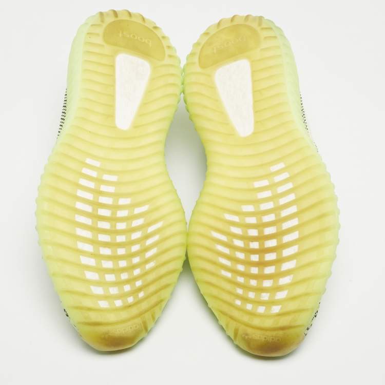 مملوكة مسبقًا Yeezy x Adidas Neon Green Knit Fabric Boost 350 V2 Yeezreel (Non Reflective) Sneakers Size 44 2/3