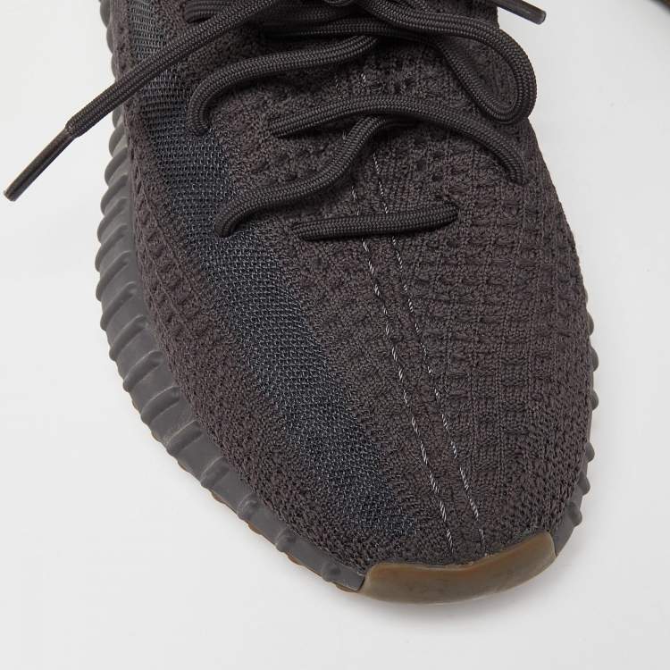 Pre Owned Yeezy x Adidas Black Knit  Fabric Boost 350 V2 Sneakers Size 44