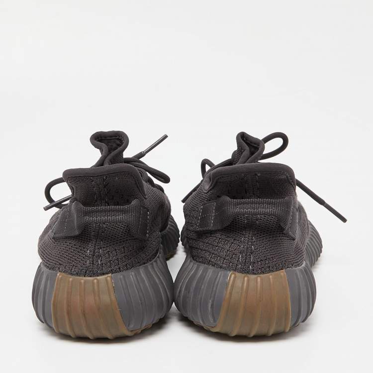 Pre Owned Yeezy x Adidas Black Knit  Fabric Boost 350 V2 Sneakers Size 44
