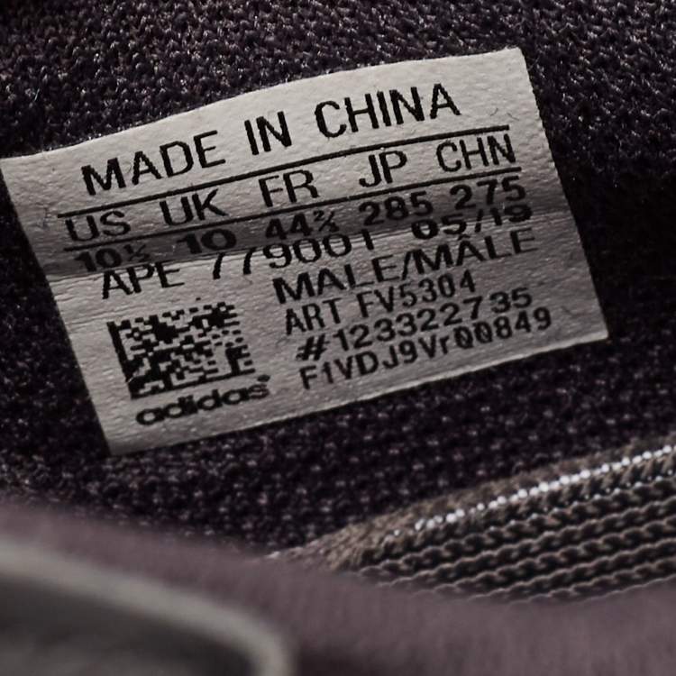 Pre Owned Yeezy x Adidas Dark Grey Suede And Mesh Boost 700 V2 Mauve Low Top Sneakers Size 44.5