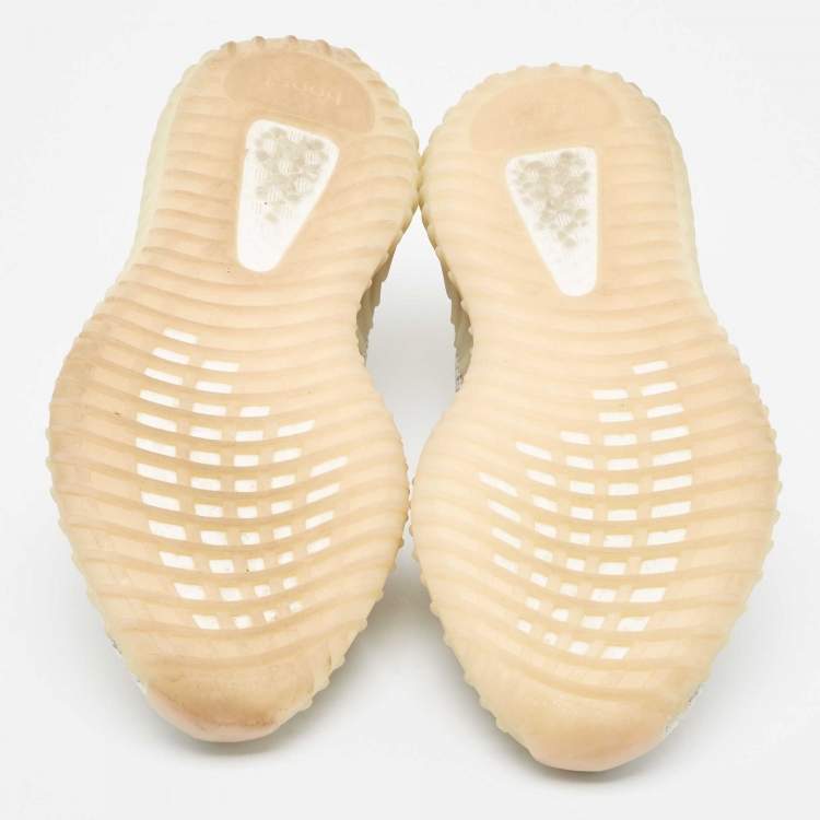 Pre Owned Yeezy x Adidas Two Tone Knit Fabric Boost 350 V2 Lundmark Sneakers Size 41 1/3