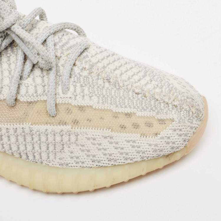 Pre Owned Yeezy x Adidas Two Tone Knit Fabric Boost 350 V2 Lundmark Sneakers Size 41 1/3