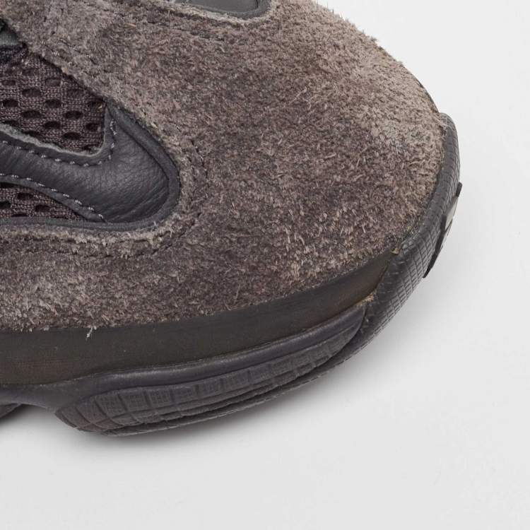 Pre Owned Adidas x Yeezy Black Mesh and Suede Boost Yeezy 500-utility-Black Sneakers Size 40