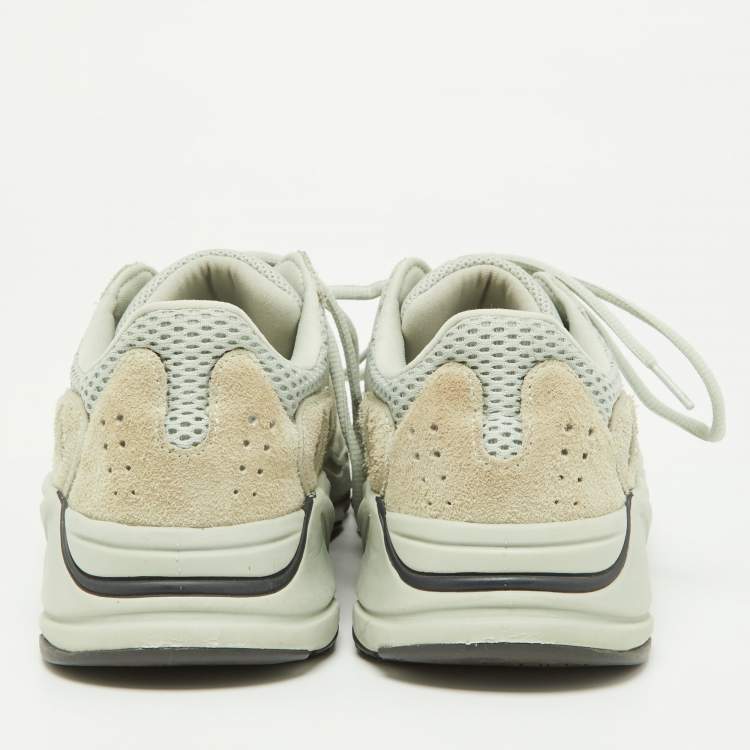 Pre Owned Yeezy x Adidas Green Suede,Leather and Mesh Boost 700 Salt Sneakers Size 39 1/3