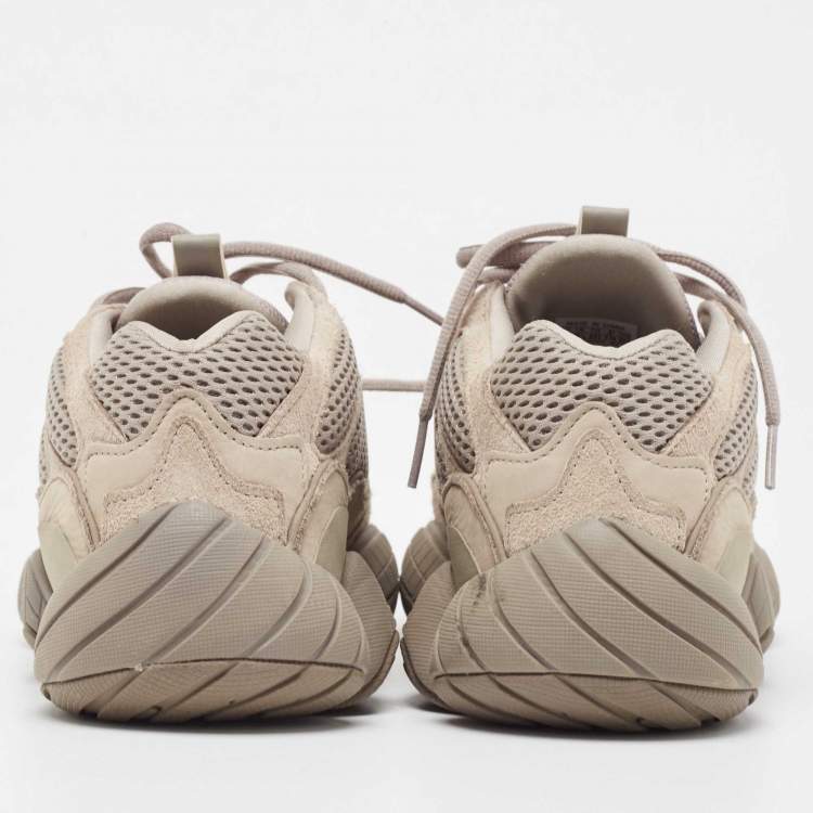 Pre Owned Yeezy x Adidas Ash Grey Mesh and Suede Yeezy 500 Sneakers Size 42 2/3