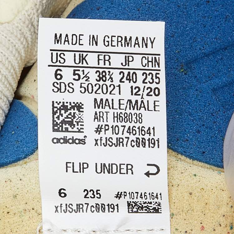 Pre Owned Yeezy x Adidas Off White Knit Fabric and Rubber Yeezy 450 Cloud White Sneakers Size 38 2/3