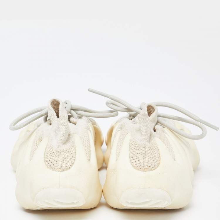 Pre Owned Yeezy x Adidas Off White Knit Fabric and Rubber Yeezy 450 Cloud White Sneakers Size 38 2/3