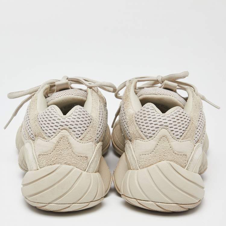 Pre Owned Yeezy x Adidas Cream Suede and Mesh Yeezy 500 Blush Sneakers Size 42
