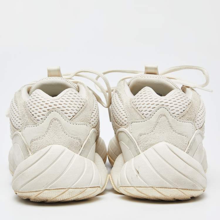 مملوكة مسبقًا Yeezy x Adidas Off White Suede and Mesh 500 Bone White Sneakers Size 42 2/3