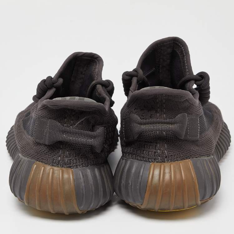 Pre Owned Yeezy x Adidas Grey Knit Fabric Boost 350 V2 Cinder Sneakers Size 43 1/3