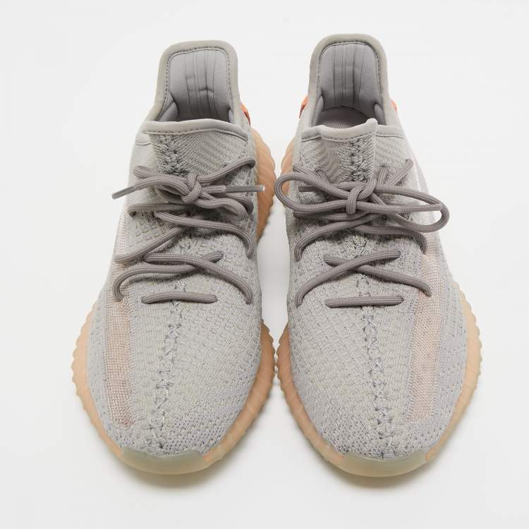 مملوكة مسبقًا Yeezy x Adidas Grey Knit Fabric Boost 350 V2 True Form Sneakers Size 43 1/3