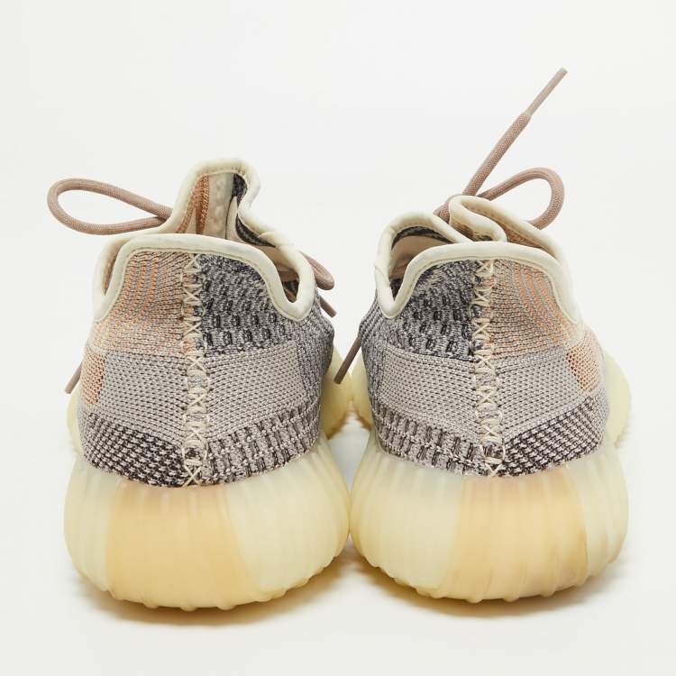 مملوكة مسبقًا Yeezy x adidas Multicolor Knit Fabric Boost 350 V2 Ash Pearl Sneakers Size 47 2/3