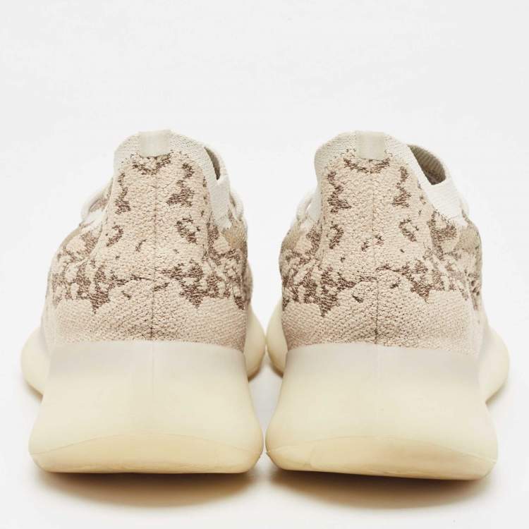 Pre Owned Yeezy x Adidas Brown Knit Fabric Boost 380 Pyrite Sneakers Size 43 1/3