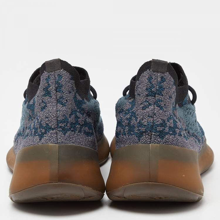 Pre Owned Yeezy x Adidas Blue Knit Fabric Boost 380 Covellite Sneakers Size 46 2/3