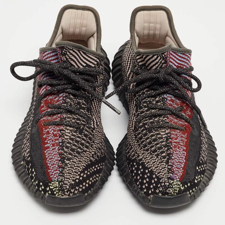 Pre Owned Yeezy x Adidas Multicolor Mesh and Fabric Boost 350 V2 Yecheil Reflective Sneakers Size 40