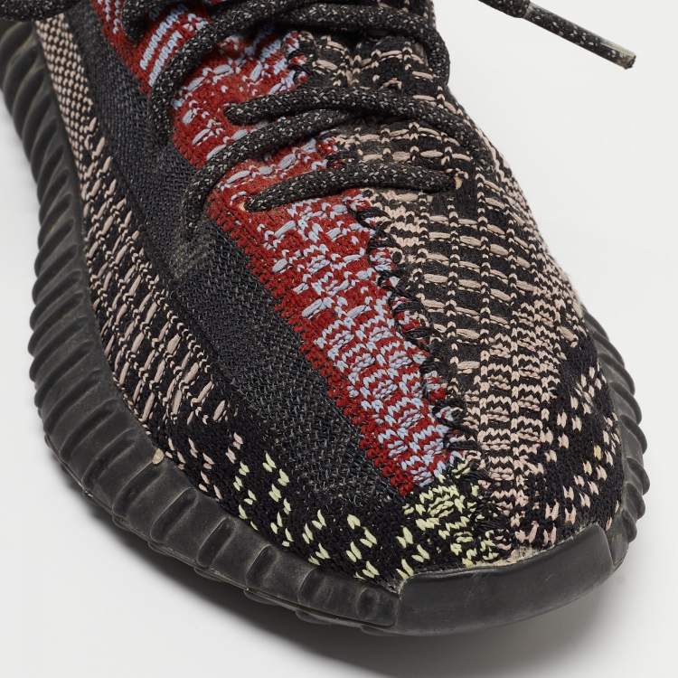 Pre Owned Yeezy x Adidas Multicolor Mesh and Fabric Boost 350 V2 Yecheil Reflective Sneakers Size 40