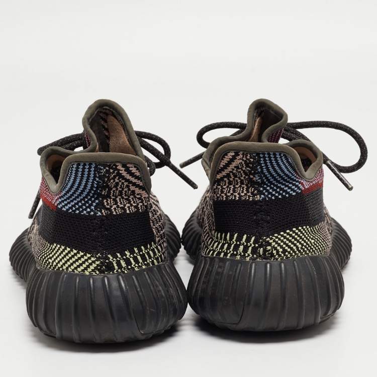 Pre Owned Yeezy x Adidas Multicolor Mesh and Fabric Boost 350 V2 Yecheil Reflective Sneakers Size 40
