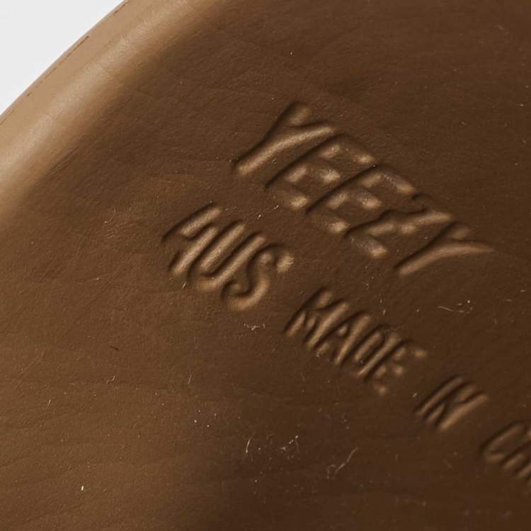 Pre Owned Yeezy x Adidas Brown Rubber Core Slides Size 37