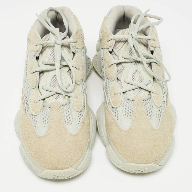 Pre Owned Yeezy x Adidas Grey Mesh and Suede 500 Salt Sneakers Size 42 2/3