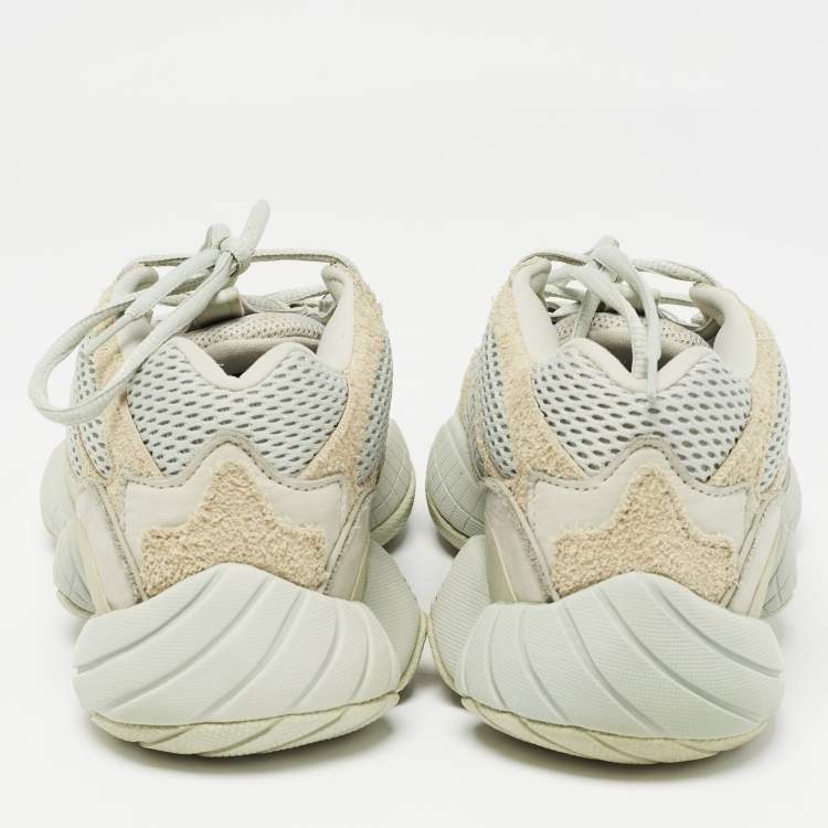 Pre Owned Yeezy x Adidas Grey Mesh and Suede 500 Salt Sneakers Size 42 2/3
