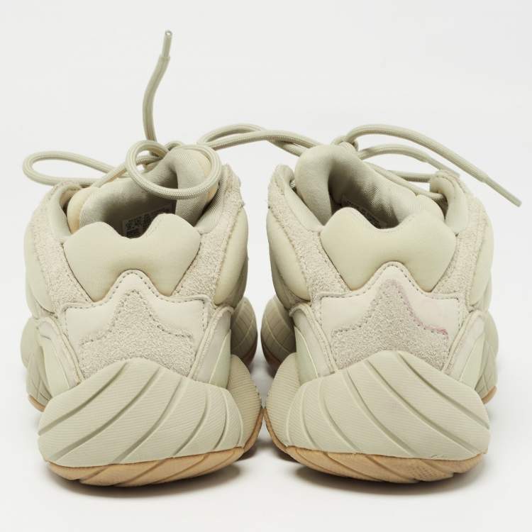Pre Owned Yeezy x Adidas Green Neoprene and Suede 500 Stone Sneakers Size 42 2/3