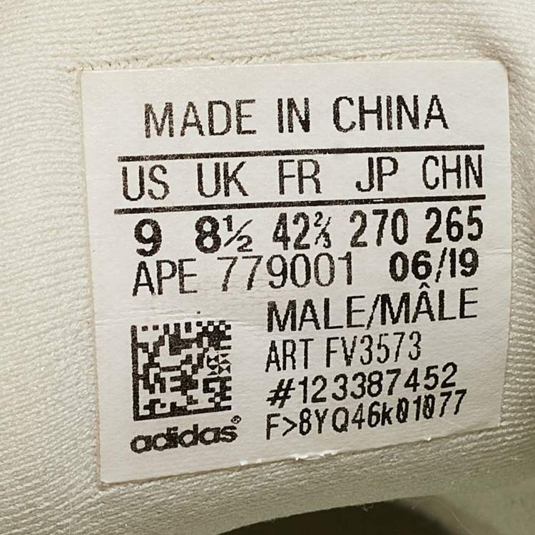 Pre Owned Yeezy x Adidas White Mesh and Suede 500 Bone White Sneakers Size 42 2/3