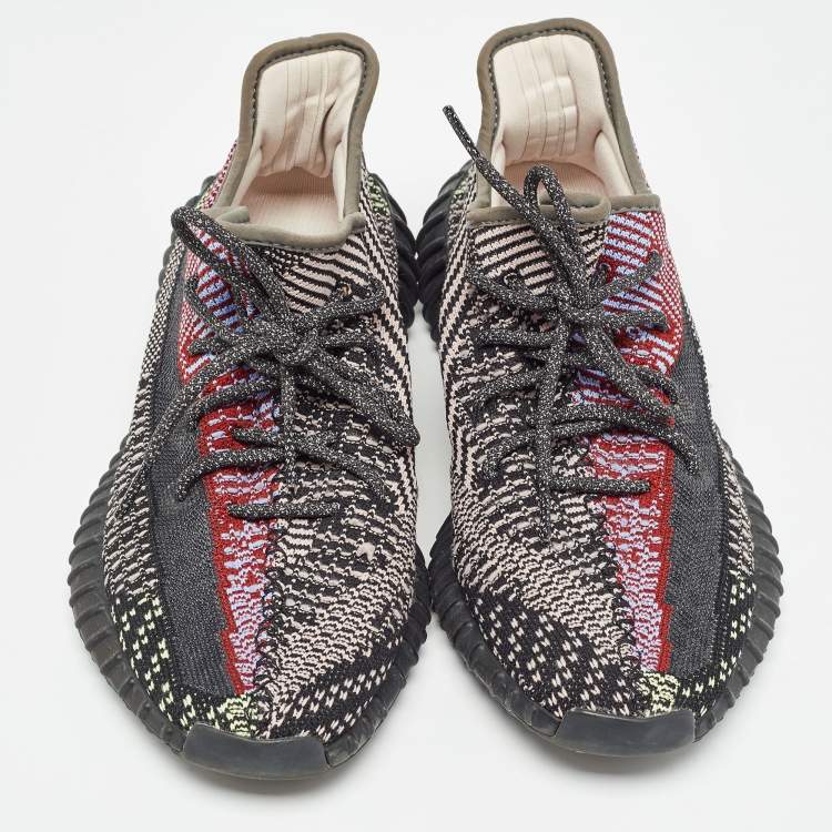 Pre Owned Yeezy x Adidas Multicolor Knit Fabric Boost 350 V2 Yecheil (Non-Reflective) Sneakers Size 43 1/3 