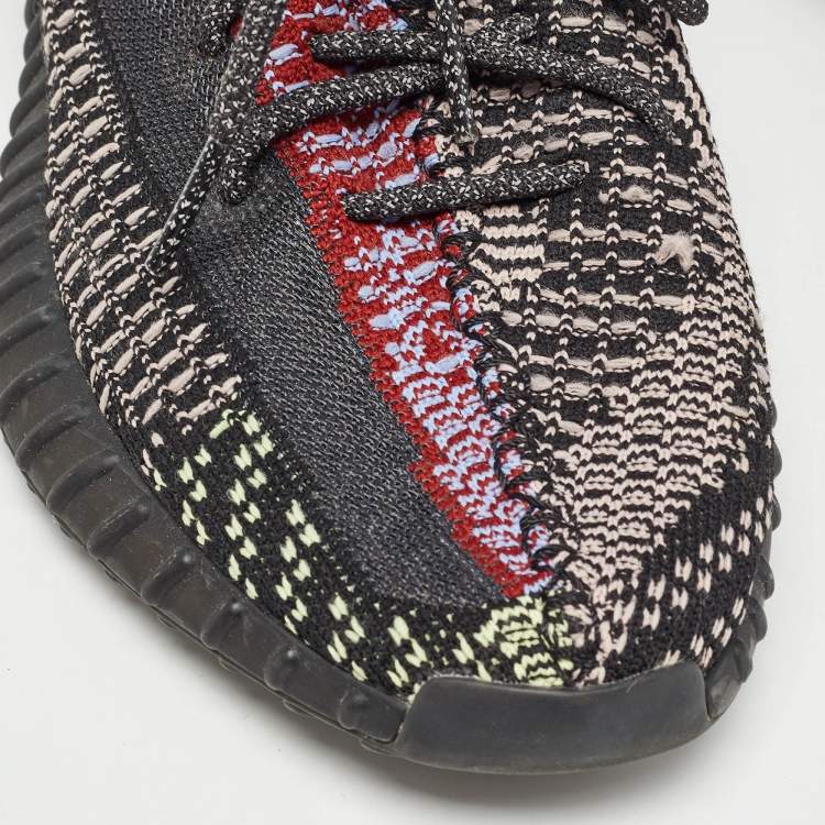 Pre Owned Yeezy x Adidas Multicolor Knit Fabric Boost 350 V2 Yecheil (Non-Reflective) Sneakers Size 43 1/3 