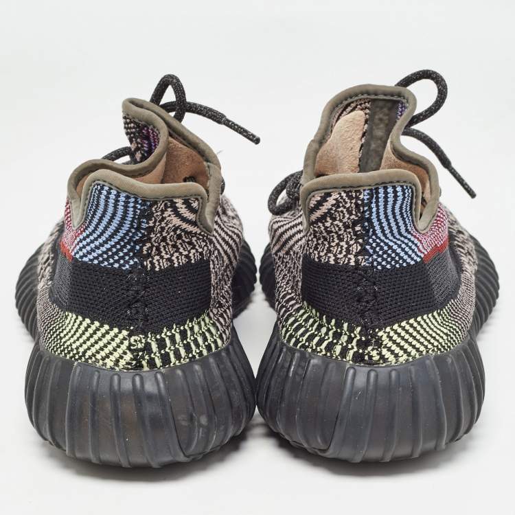 Pre Owned Yeezy x Adidas Multicolor Knit Fabric Boost 350 V2 Yecheil (Non-Reflective) Sneakers Size 43 1/3 