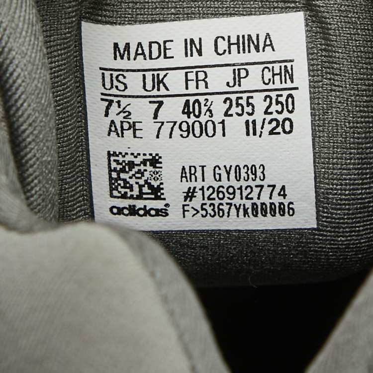 Pre Owned Yeezy x Adidas Grey Suede and Neoprene 500 High Mist Slate Sneakers Size 40 2/3