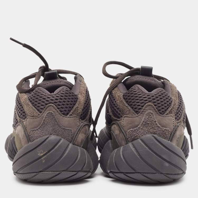 Pre Owned Yeezy x Adidas Black/Grey Mesh and Suede Yeezy Boost 500 Utility Black Sneakers Size 39 1/3