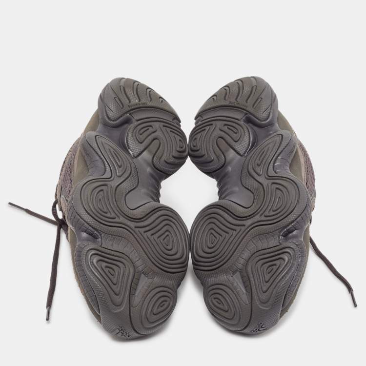 Pre Owned Yeezy x Adidas Black/Grey Mesh and Suede Yeezy Boost 500 Utility Black Sneakers Size 39 1/3