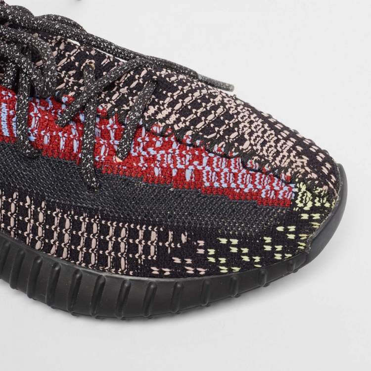 Pre Owned Yeezy x Adidas Multicolor Knit Fabric Boost 350 V2 Yecheil Non-Reflective Sneakers Size 40